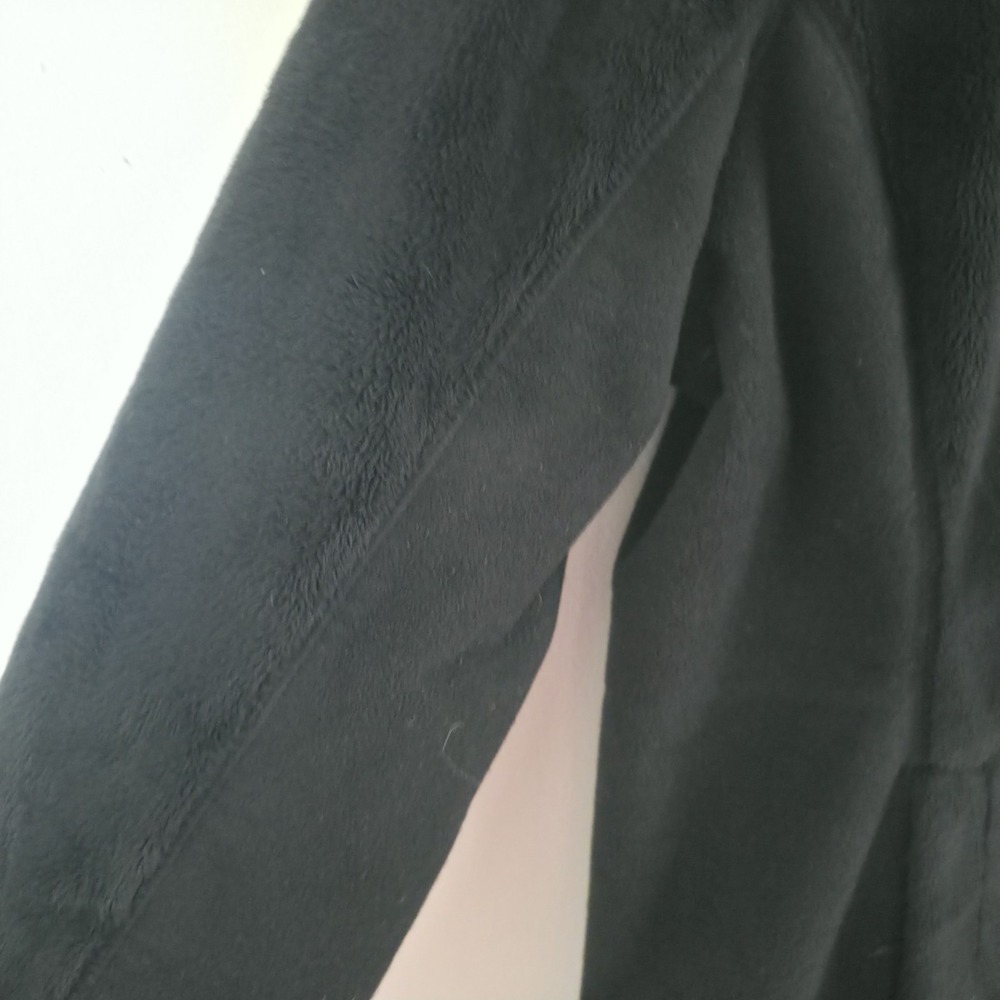 L.L. Bean Fleece Jacket Women 1X Black Full Zip Soft Plush Mock Neck Comfort - Picture 4 of 12